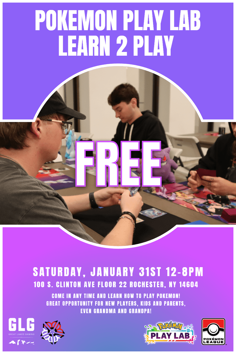 Pokemon Play Lab Discovery - Free Introduction Event | Great Lakes Gaming, Rochester, NY