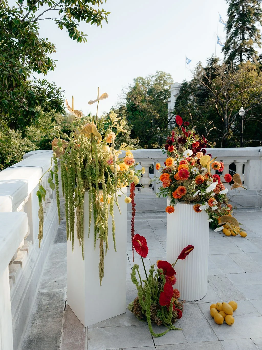colorful fall wedding at DAR