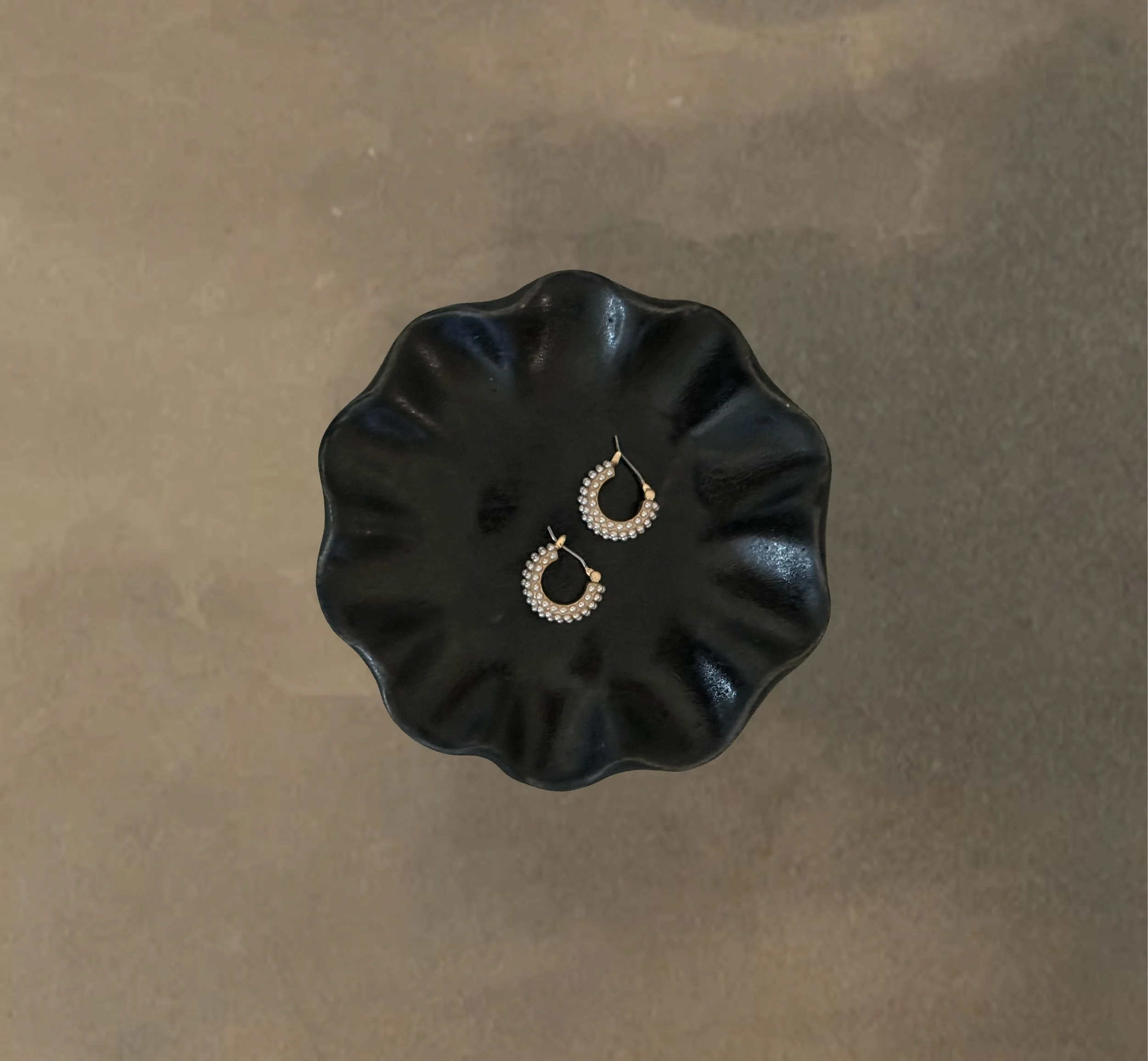 petal mini dish black earrings.jpg