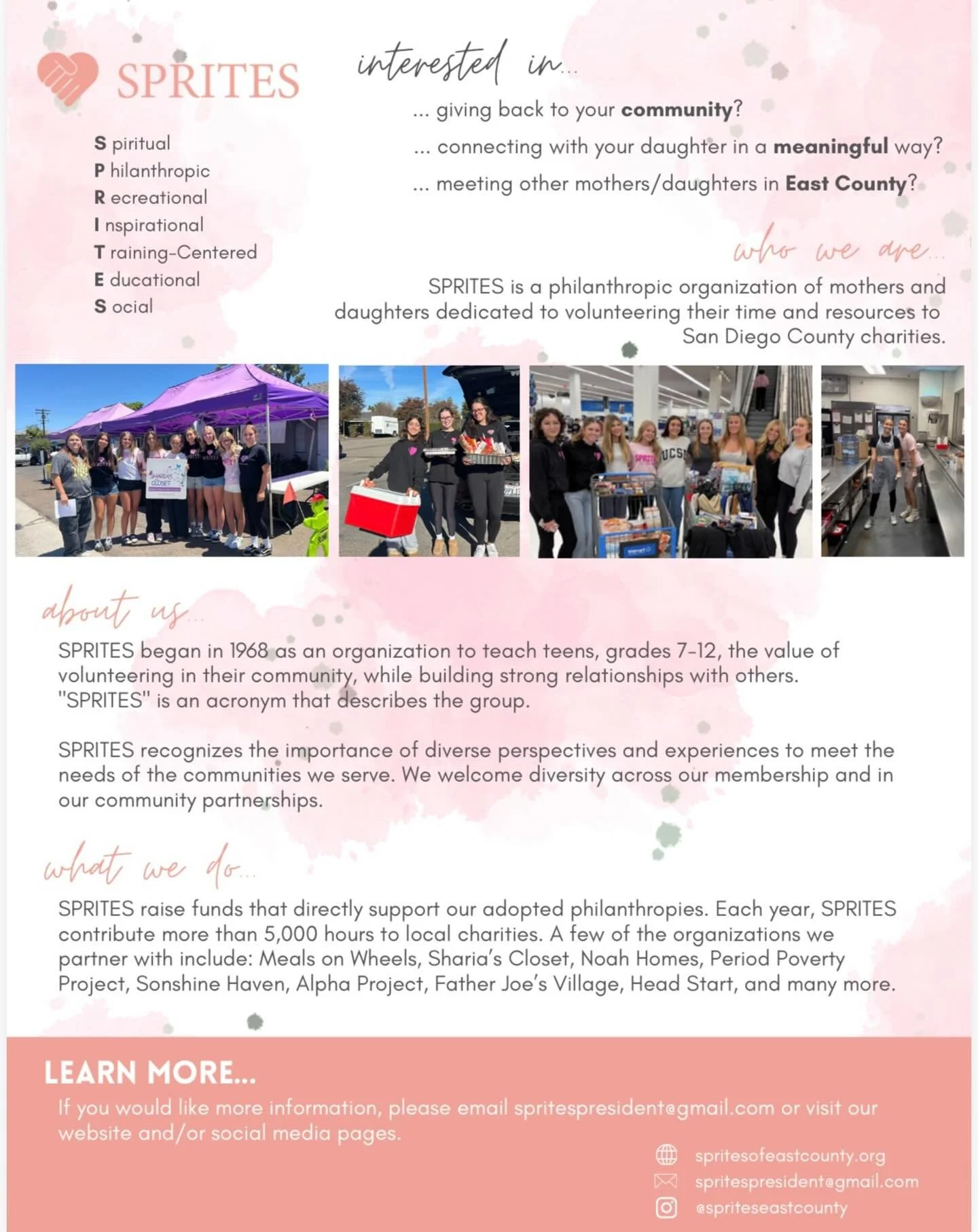 Are you interested in becoming a part of SPRITES? Applications for the class of 2032 are now open. We would love to have you! Applications are on our website&hellip;.link in bio 🖤