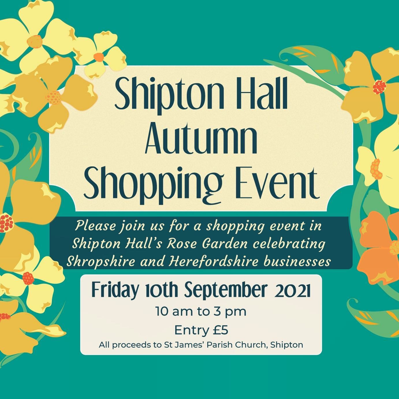 On the 10th September we will be opening the gates of the rose garden for our inaugural Autumn Shopping Event. A celebration of Shropshire and Herefordshire businesses.

We have a selection of fabulous stalls and will be serving homemade cakes and te