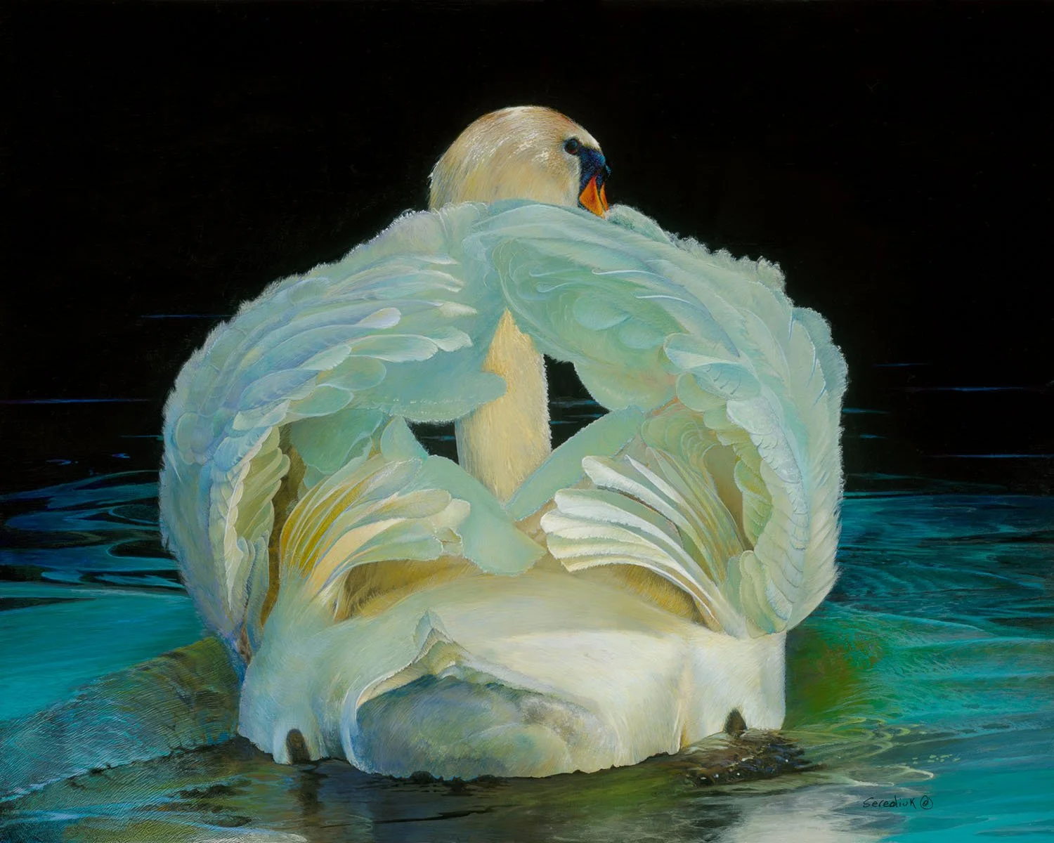 "Ports de Bras"(Swan Arms)Acrylic on Board '14x12"