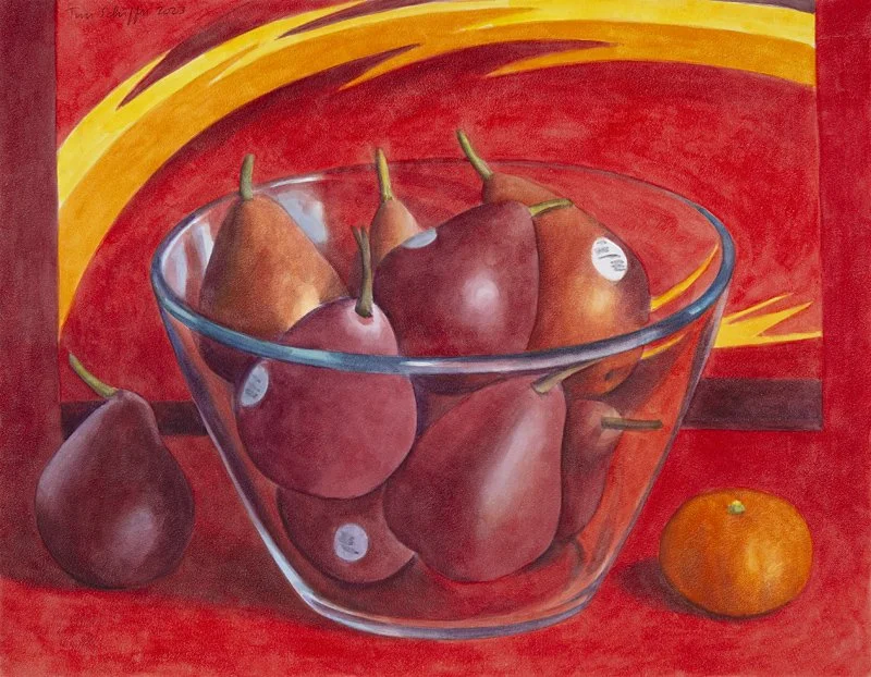 From the Plains with Red Pears
