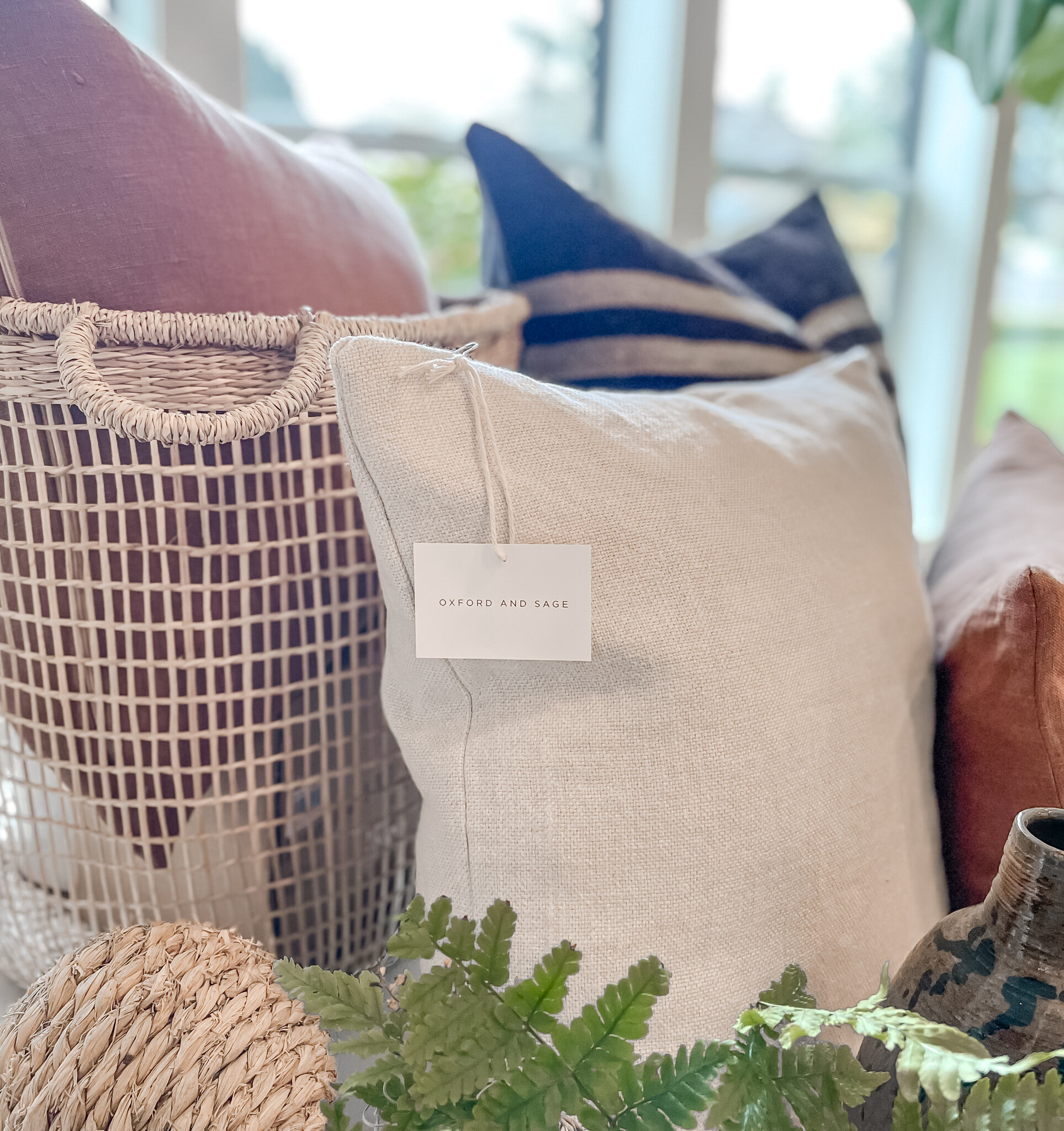 Open Weave Tall Basket