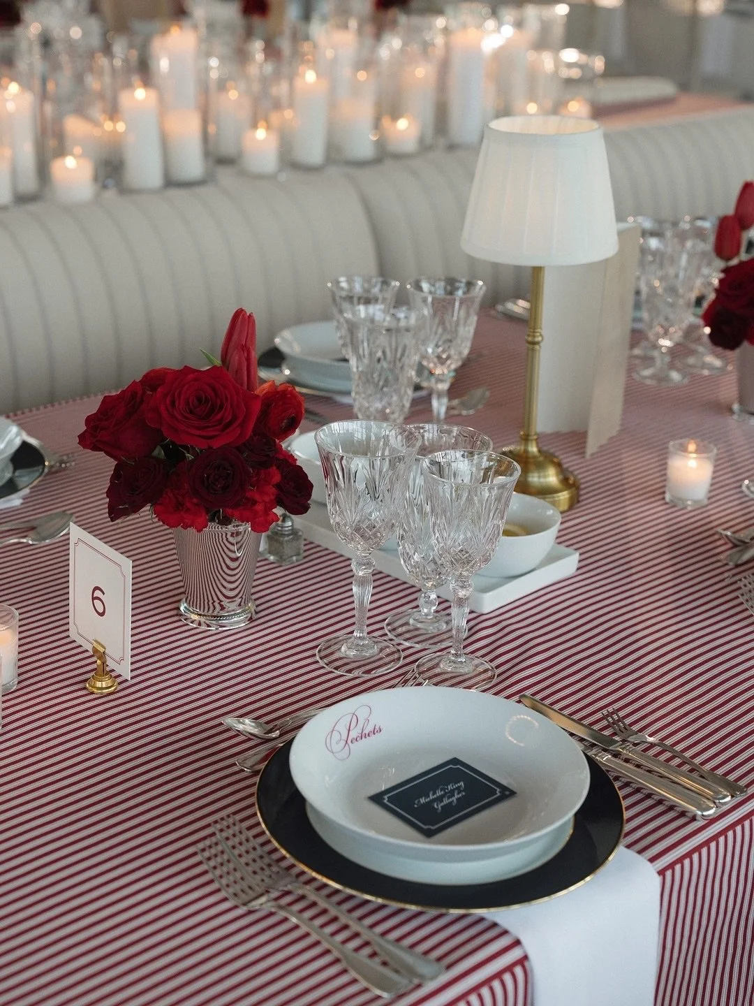 More from Melanie &amp; Jake Pechet&rsquo;s wedding at @tranquilityfarmvirginia. Drawing inspiration from the iconic @ralphlauren and his famous restaurant, @thepolobar, we brought a taste of Americana to Virginia&rsquo;s horse country. Custom red ti