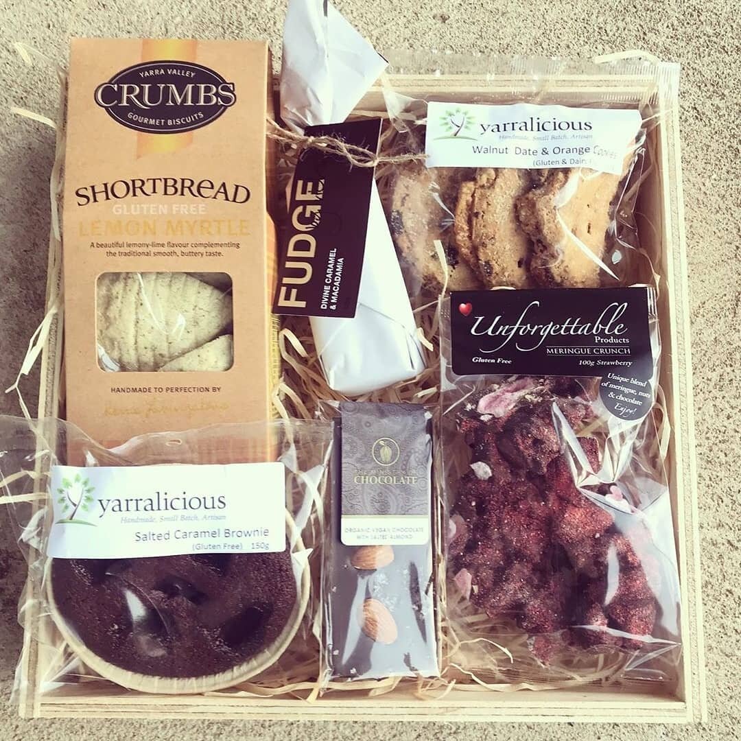 Here's an Amazing Hamper for all the Gluten Free Folk.
Made by @yvhampers 
Delicious!
.
.
.
.
.
.
.
.
.
.
#glutenfree #hampers #glutenfreehampers #yarravalley #yvhampers #fathersday #shoplocal