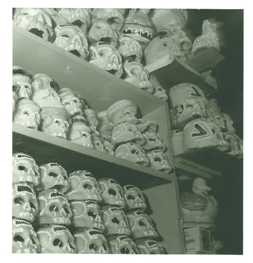  Kati Horna’s  Sugar Skulls, Series Sweets Market , Gelatin silver print. Mexico, 1963    