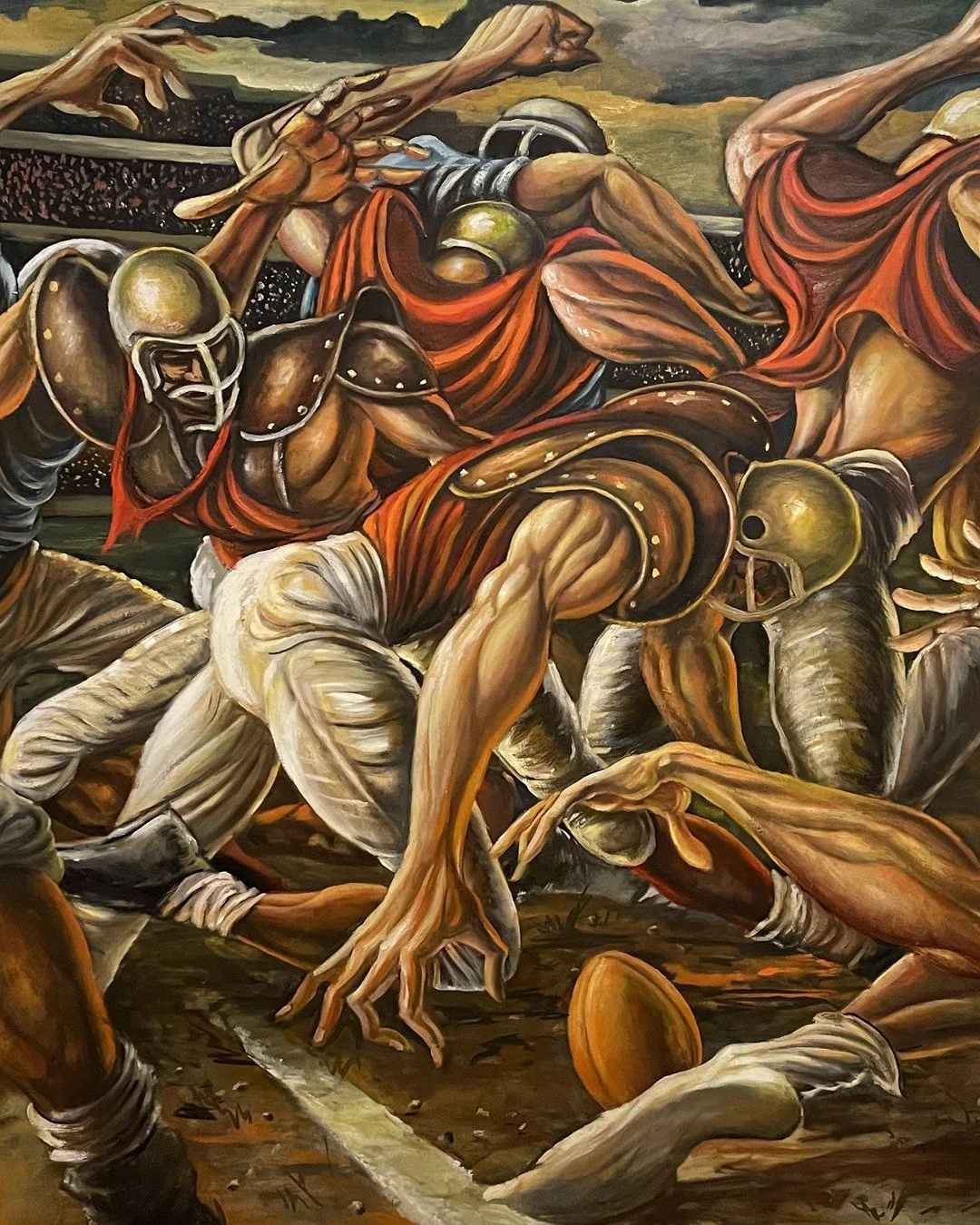 An art exhibition about sports? 
Sounds like the two wouldn’t go together but “Get In The Game: Sports, Art and Culture” @crystalbridgesmuseum did a fantastic job of blending the two worlds together:
The show highlighted how, very