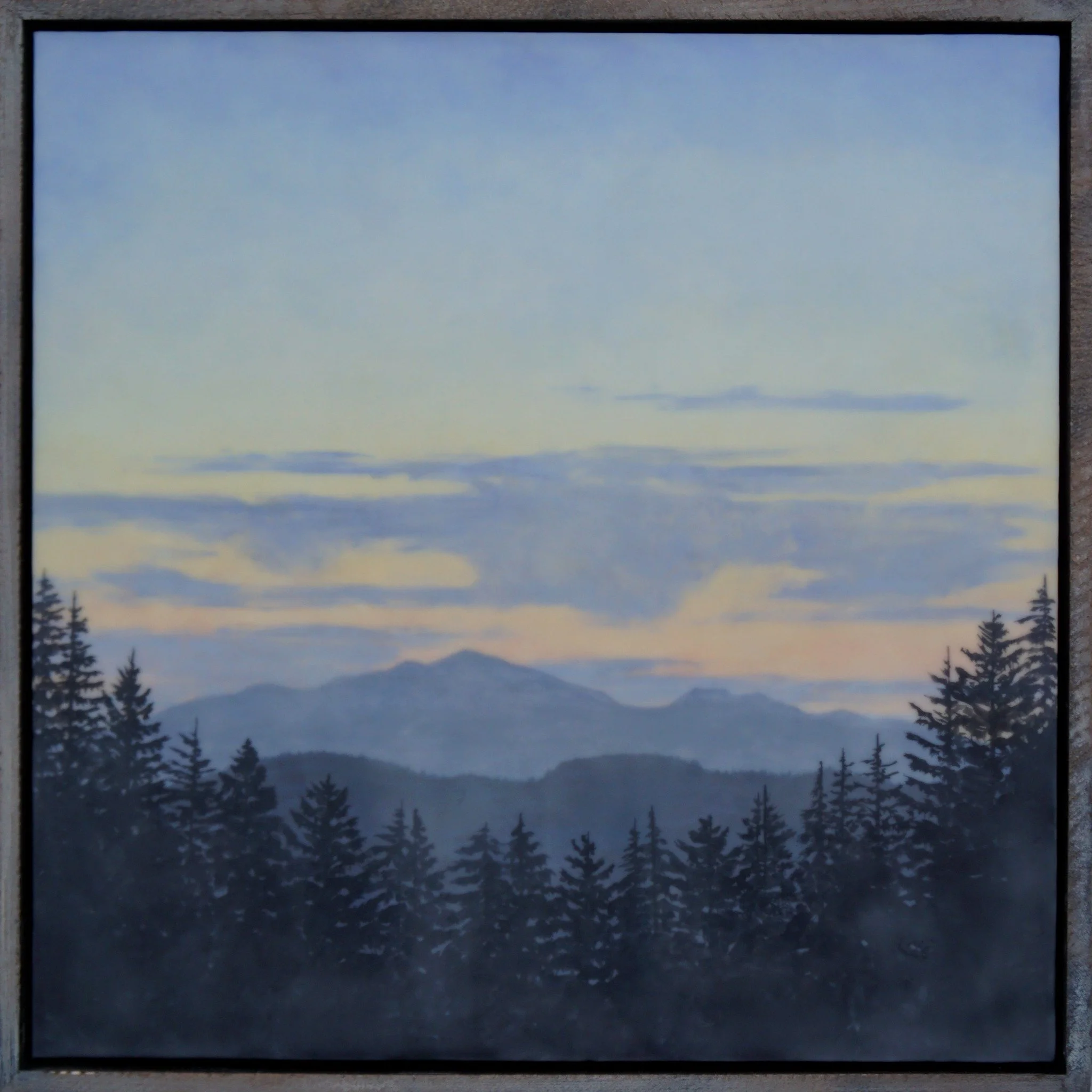 @gallery.wild shared this painting yesterday and I appreciated what they wrote about it.
This piece by Bridgette Meinhold beautifully captures the quiet transition between night and day — that fleeting pause when the first light spills softly
