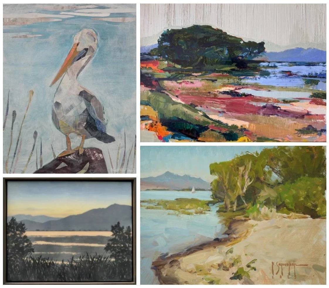 Now open "Utah Lake" Group Show at  @theCompassGallery in Provo. I submitted a small 16x20 inch encaustic piece exploring the restoration of the Provo River Delta that enters into Utah Lake. While the lesser well-known Utah Lake doesn't get