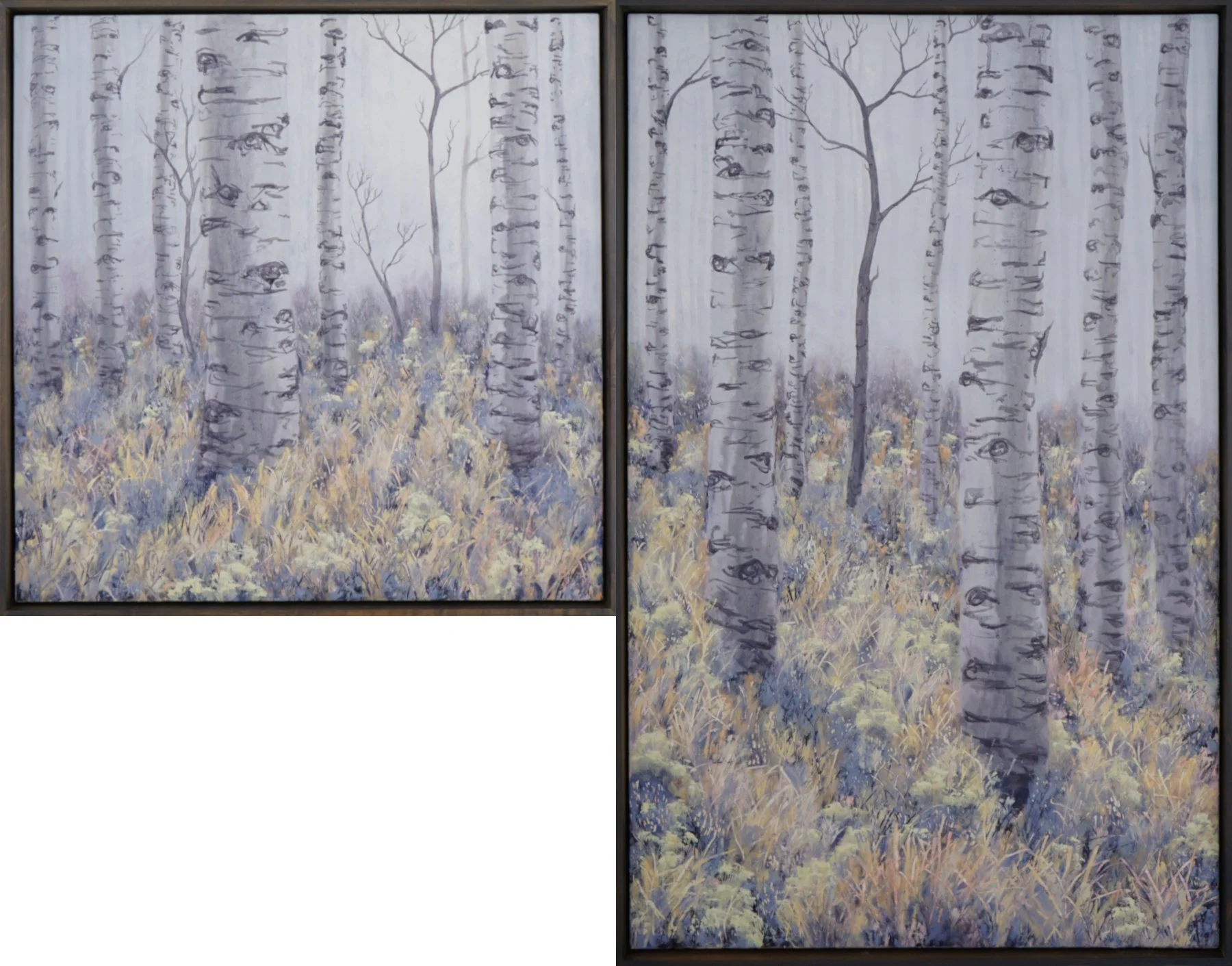 "Everything is Waiting For You 1&2" | 30x30 + 47x30 in