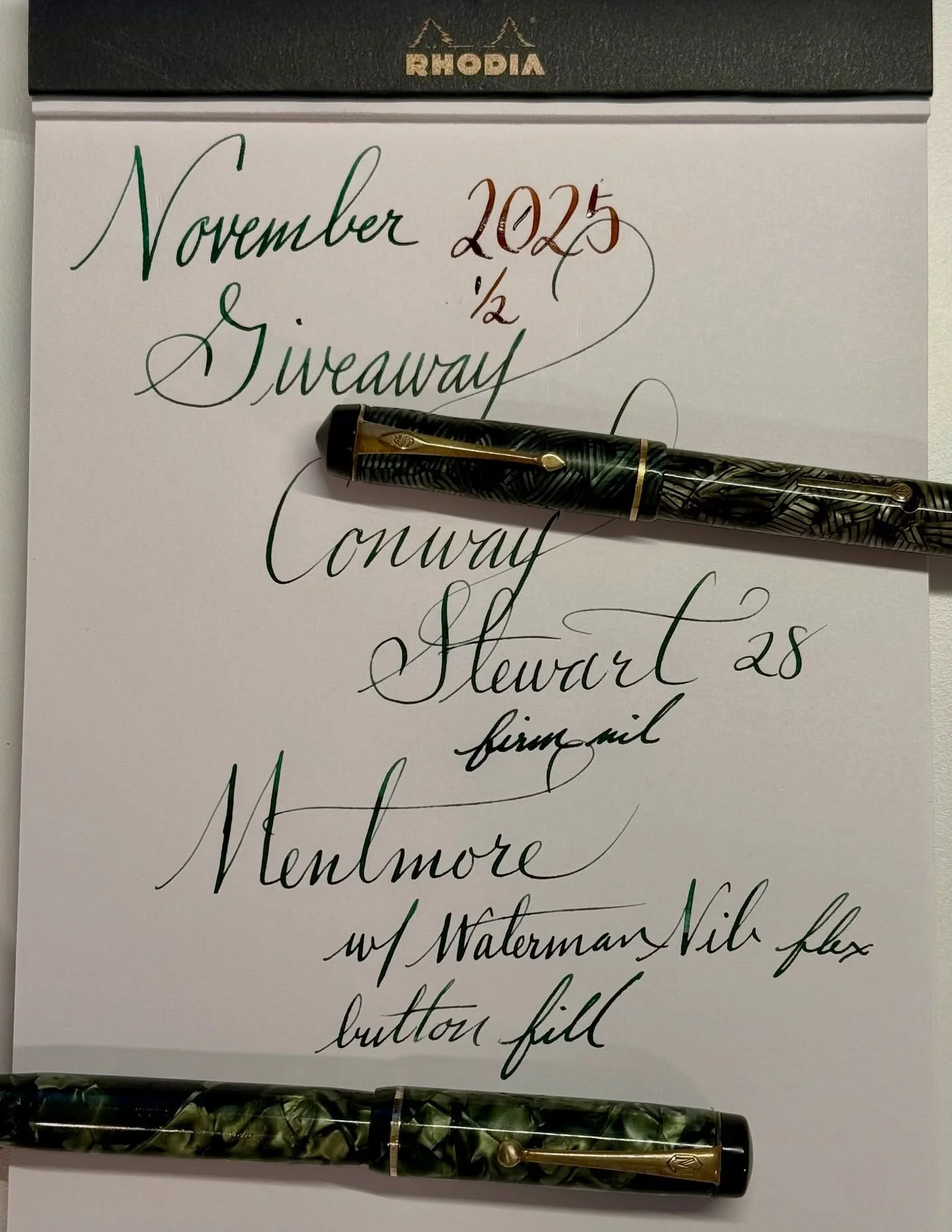 Instagram Followers Lucky Drawing November 2025 Part 1

What&rsquo;s your favorite pen material or color? Tag a friend for extra entries 🥰

You will win one of two pens, randomly selected!

Rules:
1. Must follow this account at the time of drawing.
