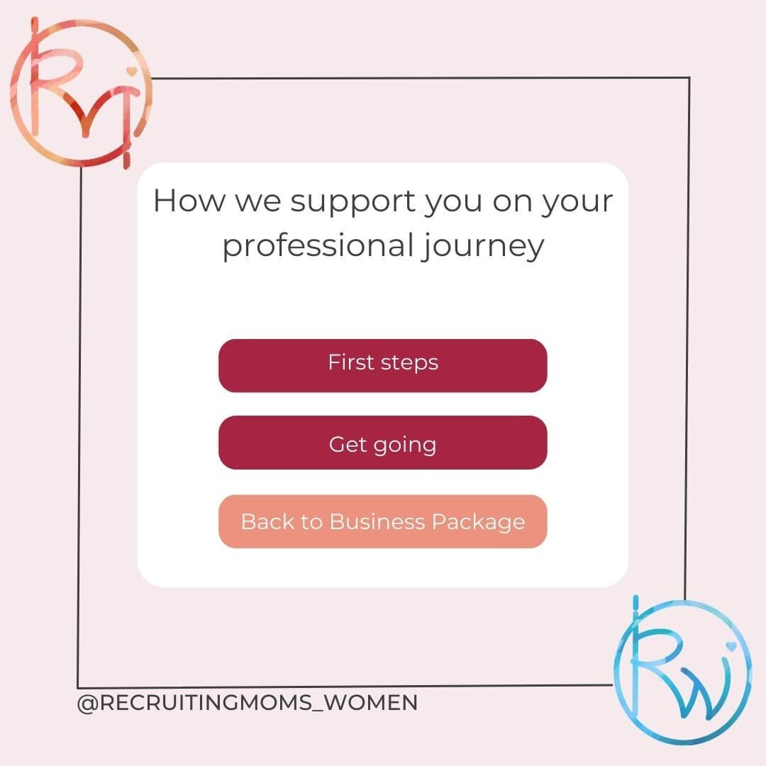 Dear Ladies! 🤍

Benefit from our support throughout your professional journey!🌟

👉 Join us at www.recruiting-moms.ch 
and become part of our growing community 🚀

#womenpower #momsbacktowork #womensupportingwomen #womenswitzerland #businesscommuni