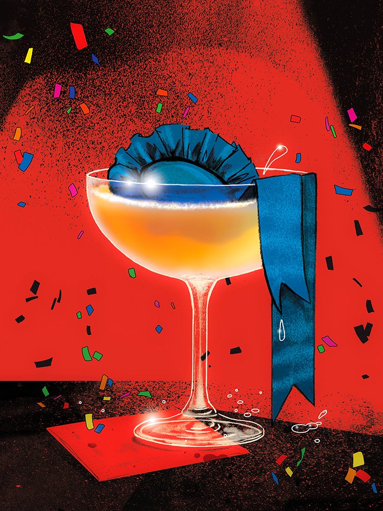  Imbibe Magazine - Sep/Oct 2021  Spot Illustration: Why Cocktail Competition Winners Seldom Become Classics  AD: Molly Henty 