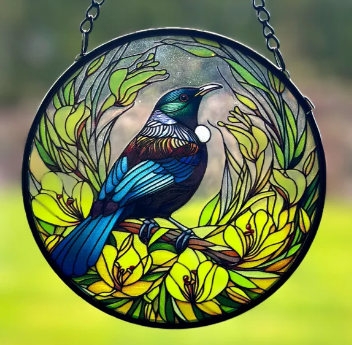 Stained Glass hanger Tui small