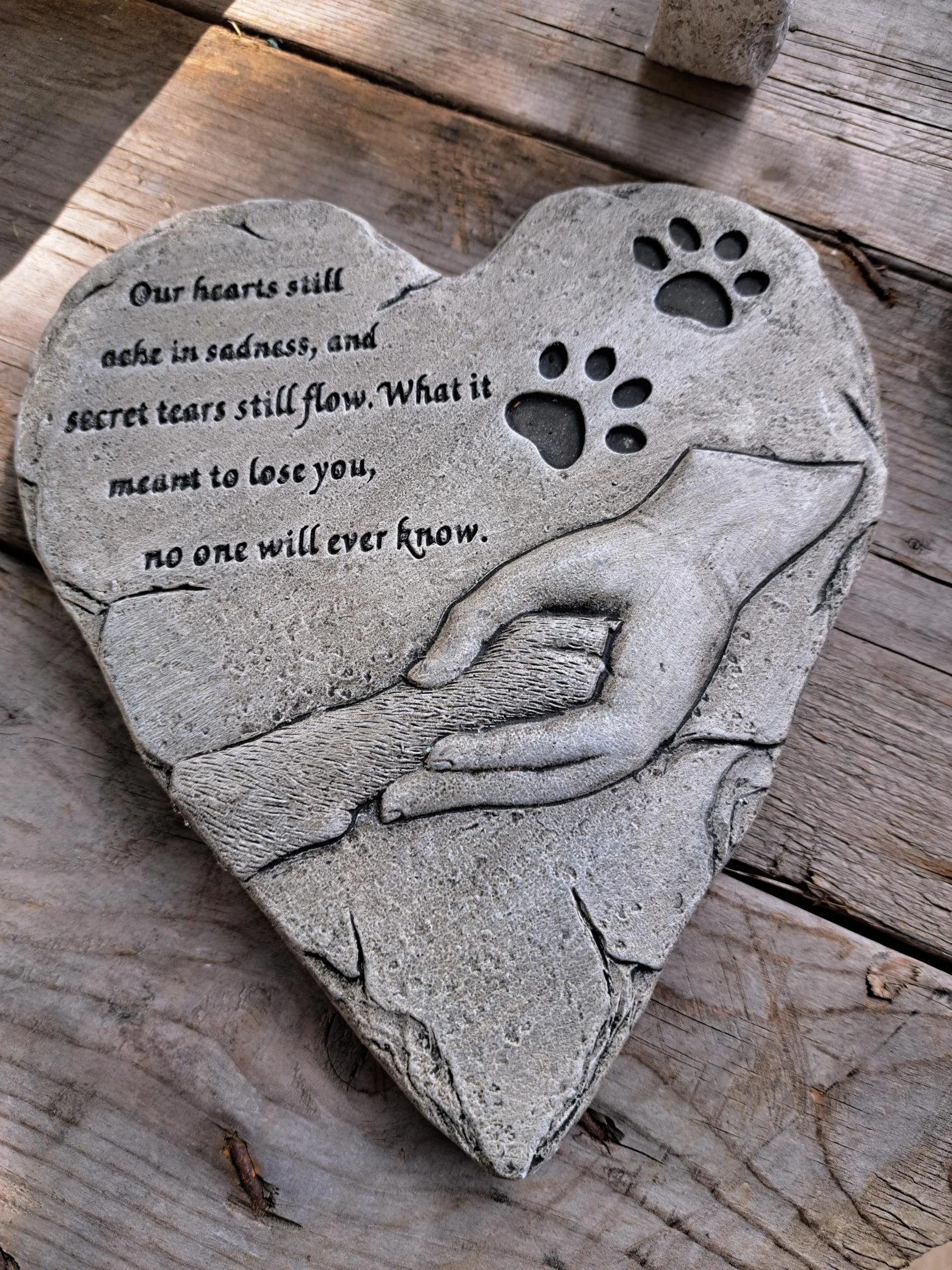 Memorial Stone Paw in Hand