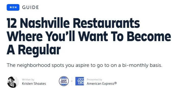 12 Nashville Restaurants Where You'll Want to Become a Regular (The Infatuation)