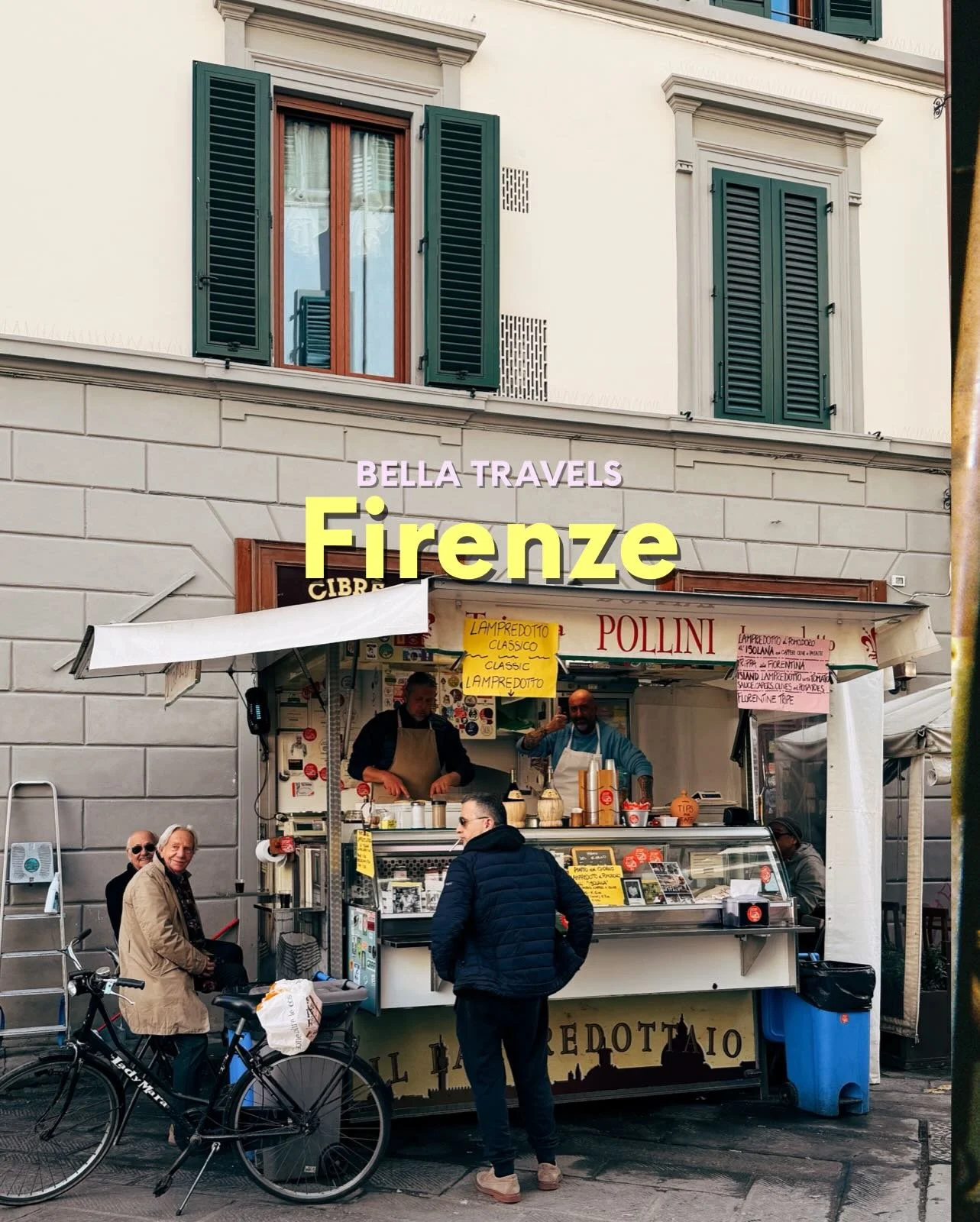 Bella Travels Firenze-opas l&ouml;ytyy nyt nettisivuilta. 🇮🇹🍒( sek&auml; podcast-jaksona Spotifysta) Meid&auml;n ja yst&auml;vien lemppari katuruokakojut, viinibaarit, aperitivot, trattoriat &amp; osteriat, helato, kahvilat &amp; leipomot, kauppah