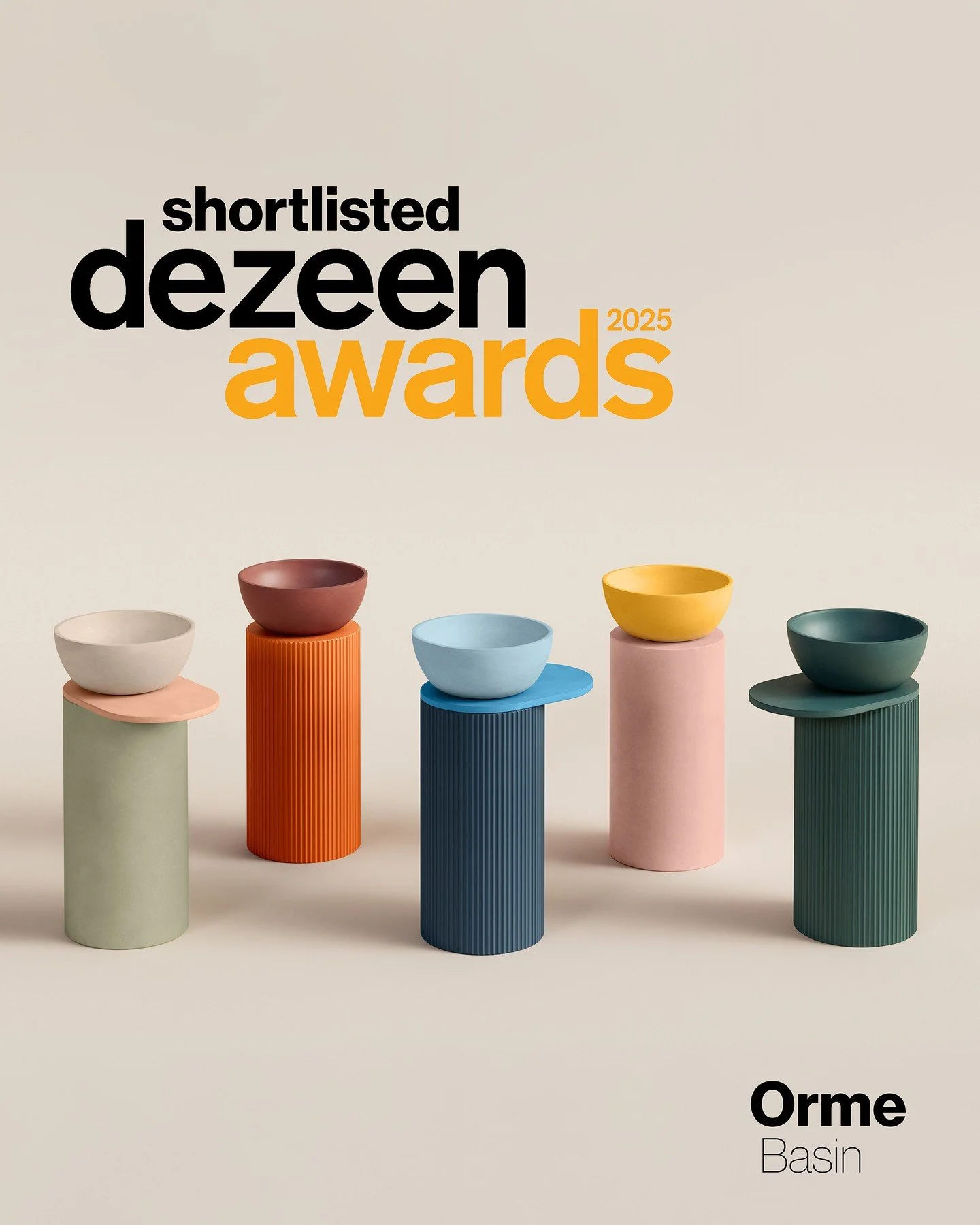 We're thrilled to share that our Orme Basin has been shortlisted for the Dezeen Awards 2025 in the Product Design (Bathroom) category! ✨⁠
⁠
A huge thank you to the @dezeen team and everyone who continues to support and champion our work, this recogni