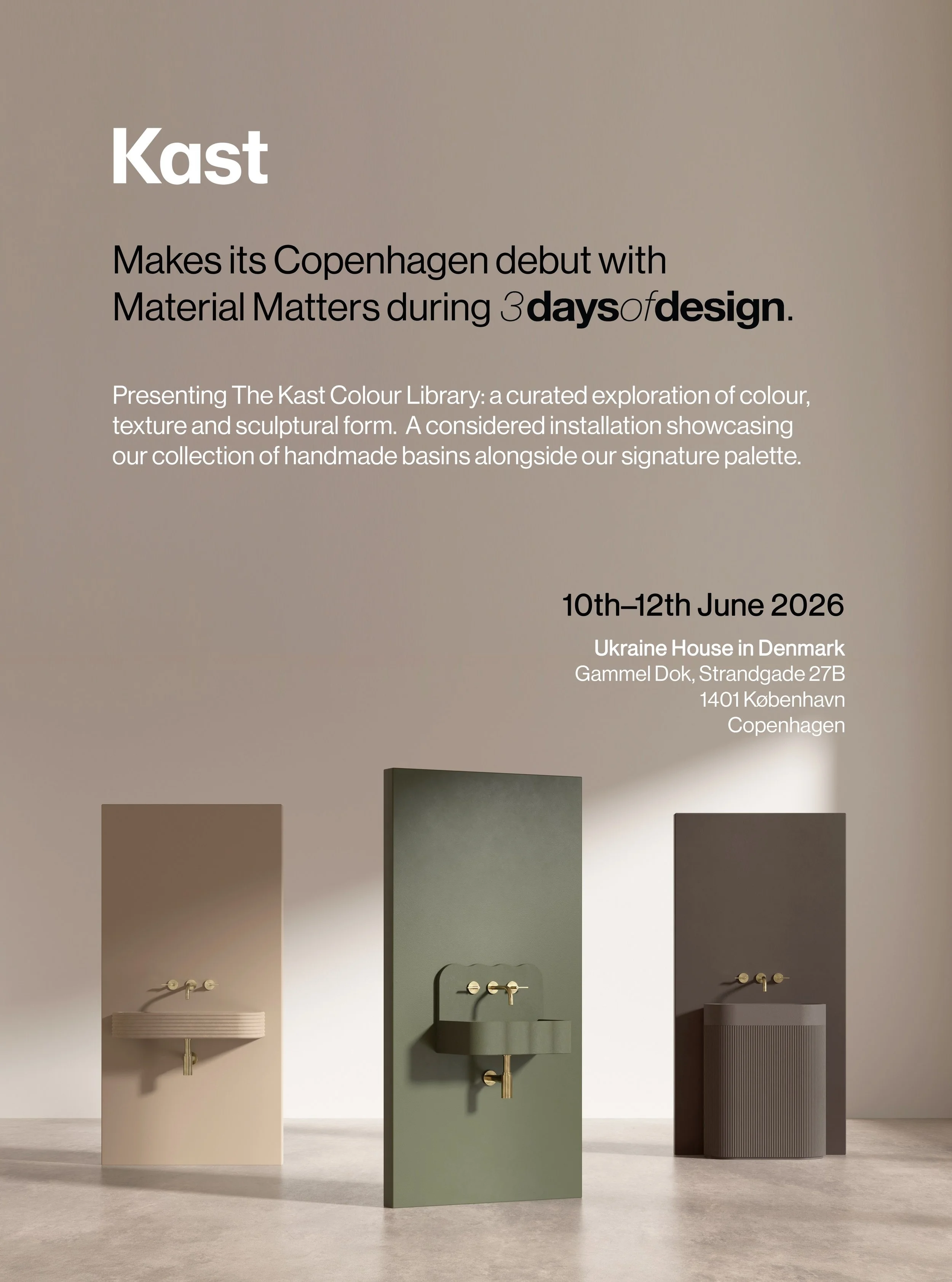 Kast makes its Copenhagen debut with @materialmatters.design during @3daysofdesign ✨

Presenting The Kast Colour Library: a curated exploration of colour, texture and sculptural form. A considered installation showcasing our collection of handmade ba
