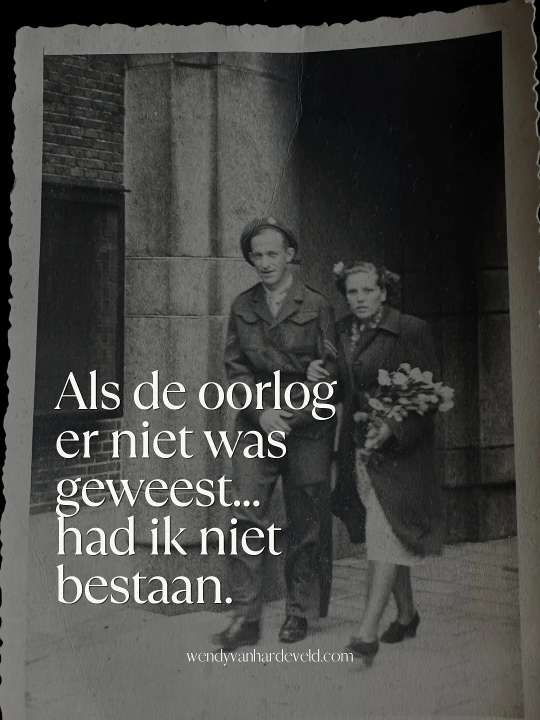 Vandaag, 5 mei, denk ik aan mijn opa en oma. En aan het feit dat ik er alleen ben, omdat de oorlog hen bij elkaar bracht. Lees hun verhaal ->