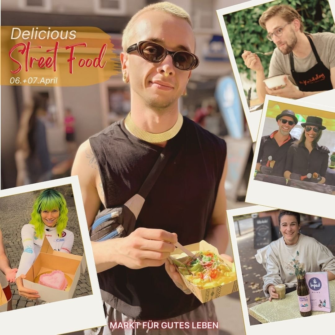 .
🍜🚚 Markt f&uuml;r Gutes Leben: Shopping und Street Food Highlights! 🚚🍜

Am 06. + 07. April erwarten euch nicht nur einzigartige und nachhhaltige Shopping-M&ouml;glichkeiten, sondern auch eine kulinarische Street Food-Reise.🌟
Mit dabei: 

👉 @m
