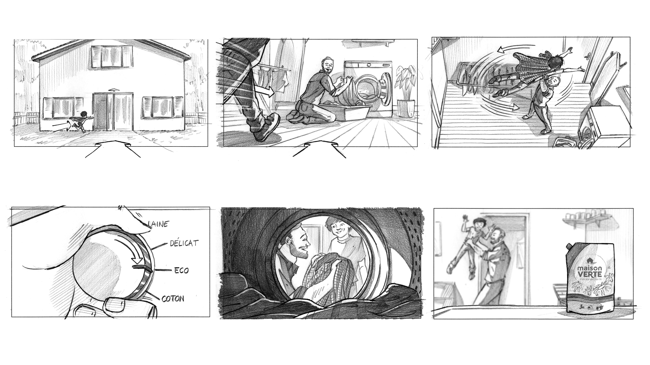 Storyboard du film Maison Verte réalisé par Günther Gheeraert