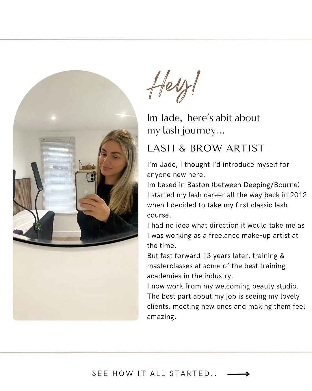 A little bit about me - I&rsquo;m Jade, I thought I&rsquo;d introduce myself for anyone new here 😊
Lash and brow artist 
Not long back from maternity leave as I&rsquo;m now a Mamma of a 6 month old and 4 year old. (Crazy life) 😅 I&rsquo;m back to d