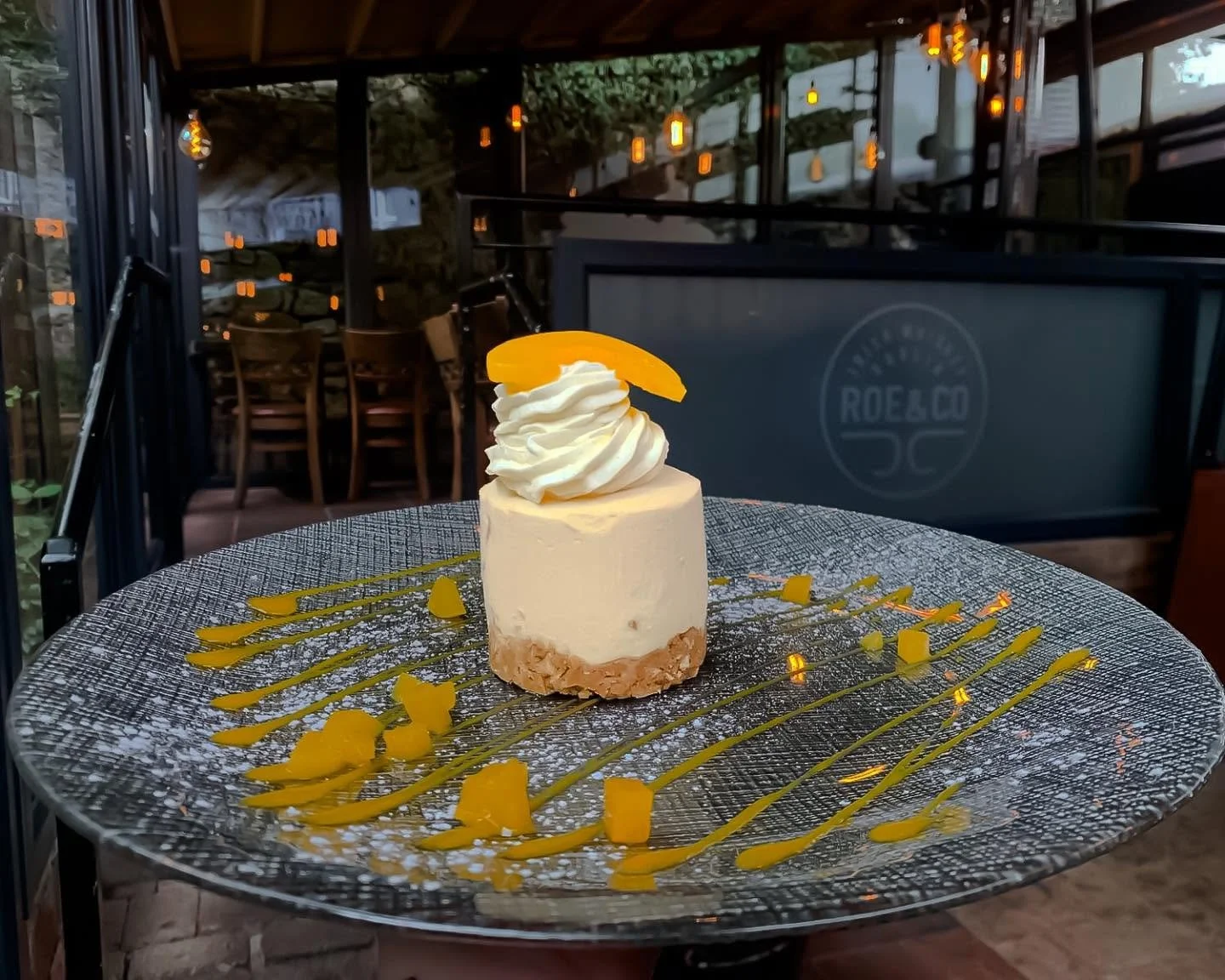 Dessert Special by Chef @evgene7 👨&zwj;🍳
Peach 🍑 Cheesecake with Mango 🥭 &amp; Passion Fruit Coulis 👌
📸 by @amber_harte16 
#buffaloboy #carrickonshannon #leitrim