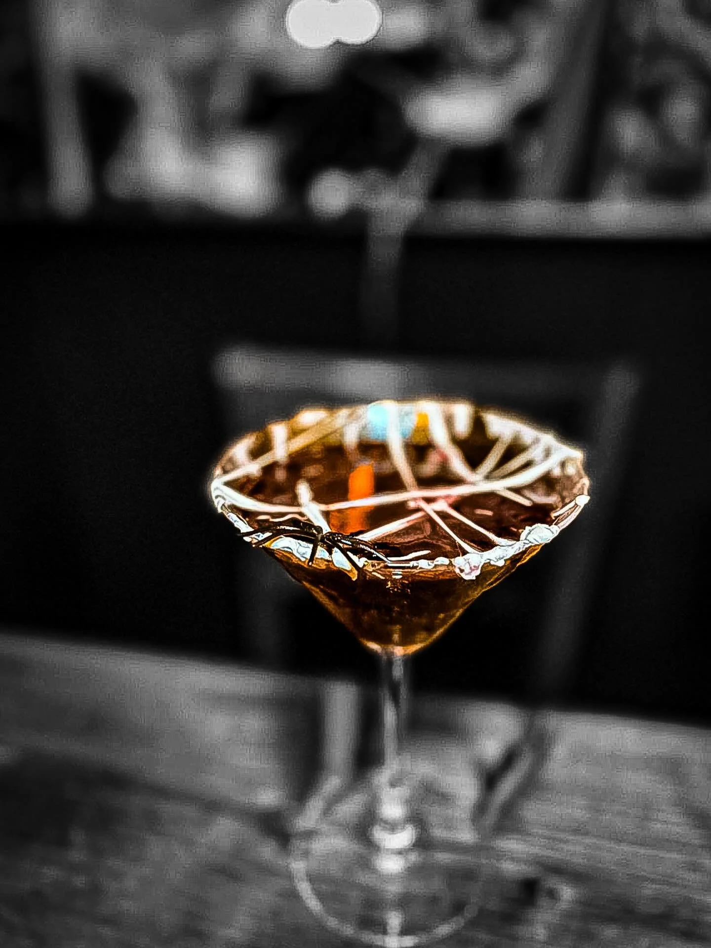 Cocktail Special 🎃🕸️ &ldquo;Black Widow&rdquo; 🕸️😱
Vodka, Blue cura&ccedil;ao, Cherry pur&eacute;e, Lemon &amp; Sugar with Marshmallow Webs 🕸️ 
#buffaloboy #carrickonshannon #leitrim