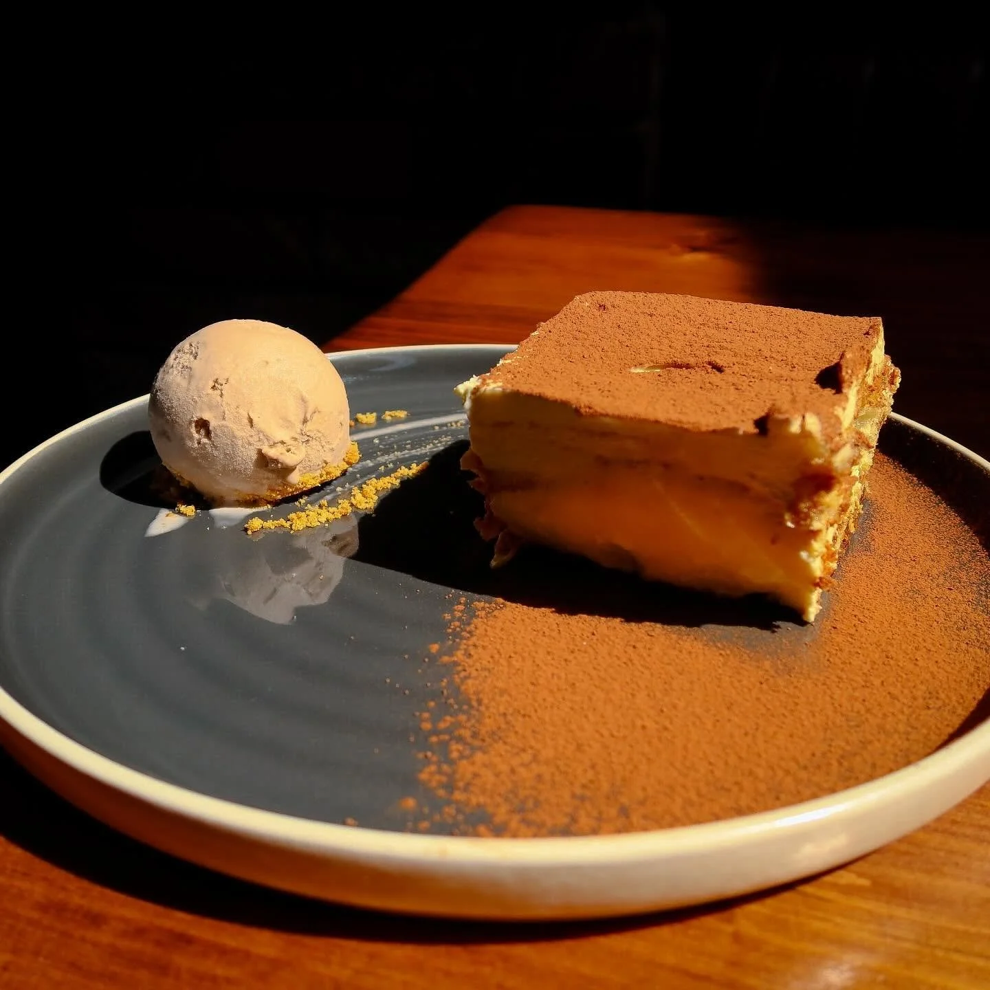 Cheesecake Special by Chef @sethu_r_ 
Tiramisu with hazelnut icecream #buffaloboy #carrickonshannon #leitrim #roscommon