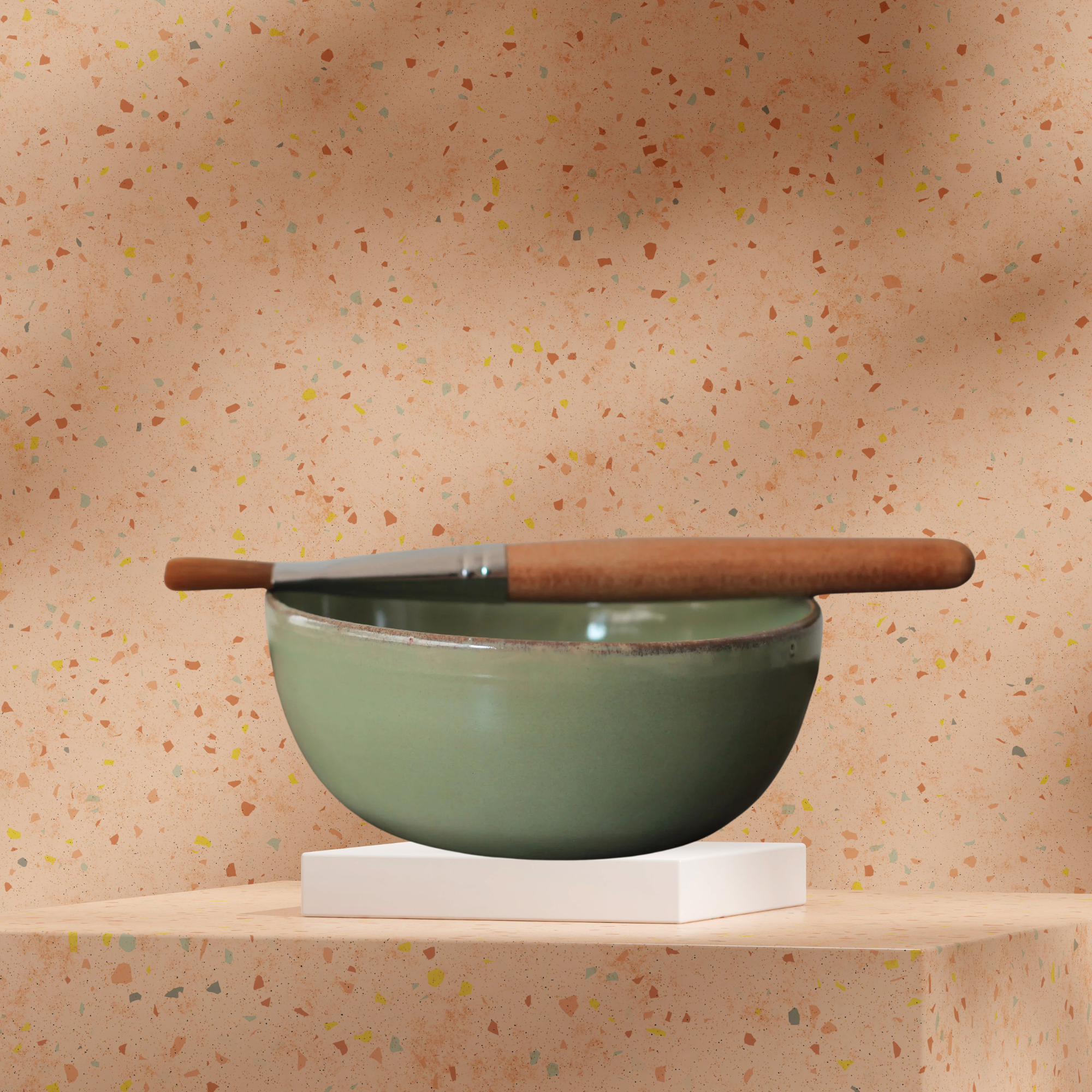 handmade ceramic mixing bowl + mask brush