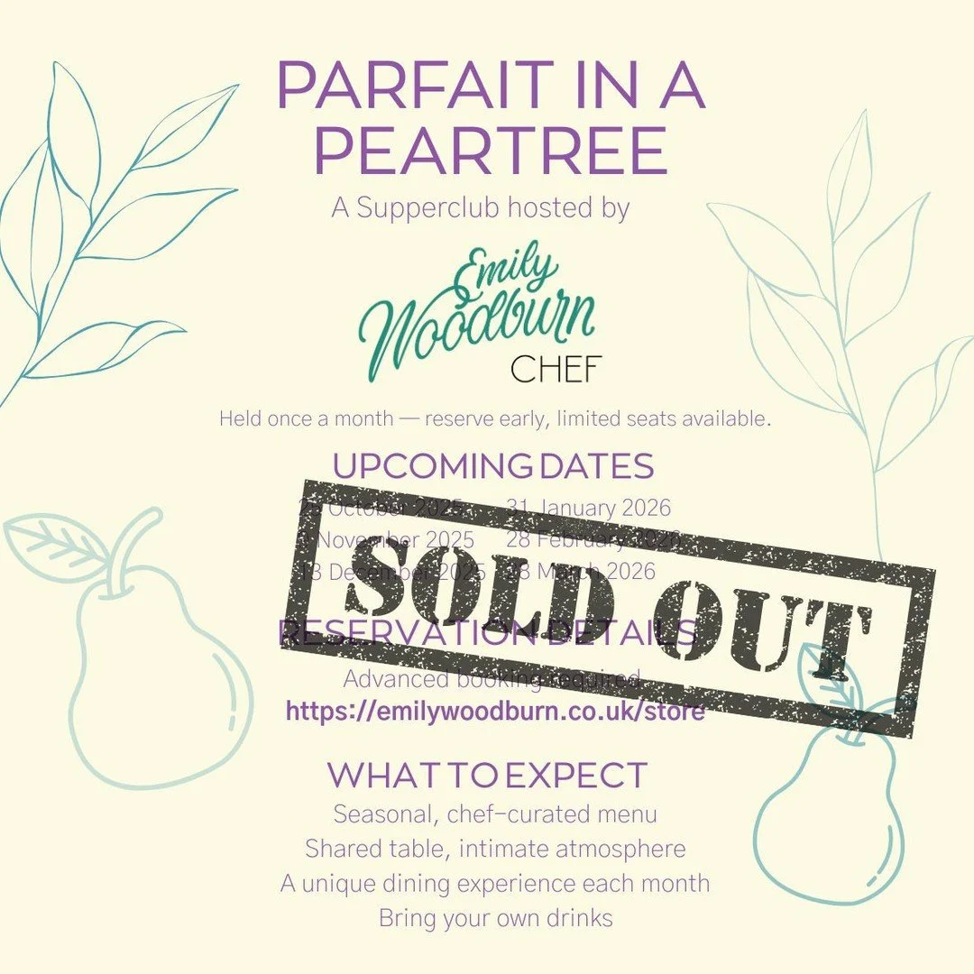 Parfait in a Peartree Supperclub is officially SOLD OUT! ✨
But don’t worry if you missed out this time, there are more dates to join the table:
📅 Upcoming Dates...
Sunday 9 November
Saturday 13 December
Saturday 31 January
Saturday 28