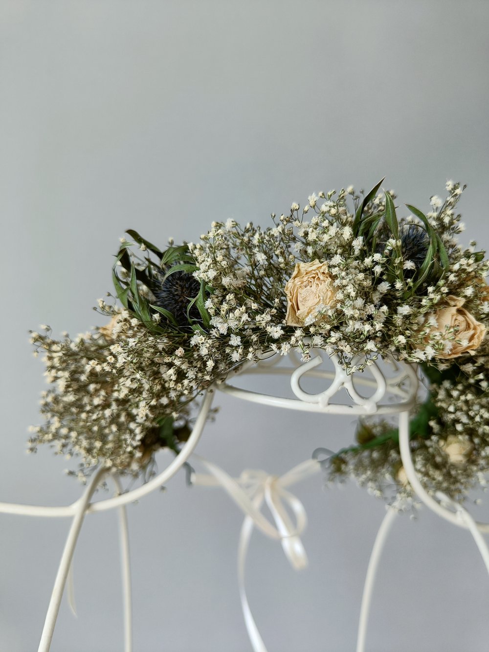The Feel Good Florist-Thistle Dried Flower Wedding Crown