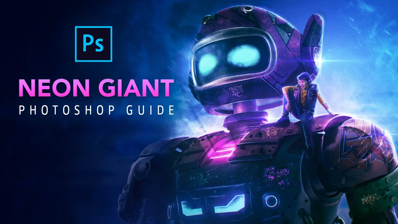 Create a NEON GIANT in Photoshop - GuideRunner EP5 | Photo Manipulation
