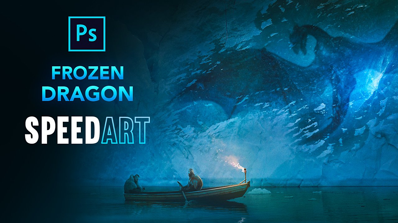 Create a FROZEN DRAGON in PHOTOSHOP | Speed Art