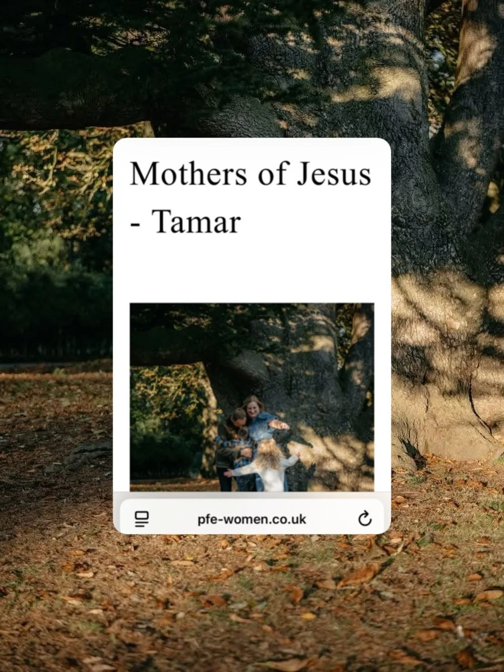 "However you feel this Christmas time, take time to remember that God is in the restoration business." @laurahdora 

Few women are mentioned in Matthew's genealogy of Jesus, which in itself is unusual. Genealogies traditionally only feature