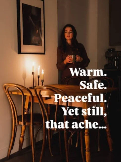 My Hygge
 
No second thought
I turn up the thermostat,
Privileged.
 
Cosied up in blankets
Candle-glow permeates,
Privileged.
 
Warm,
Safe,
Peaceful
 
Yet still,
That ache...
 
Watching a film with my love
OLED TV twinkling,
Privileged.
 
Popcorn at 