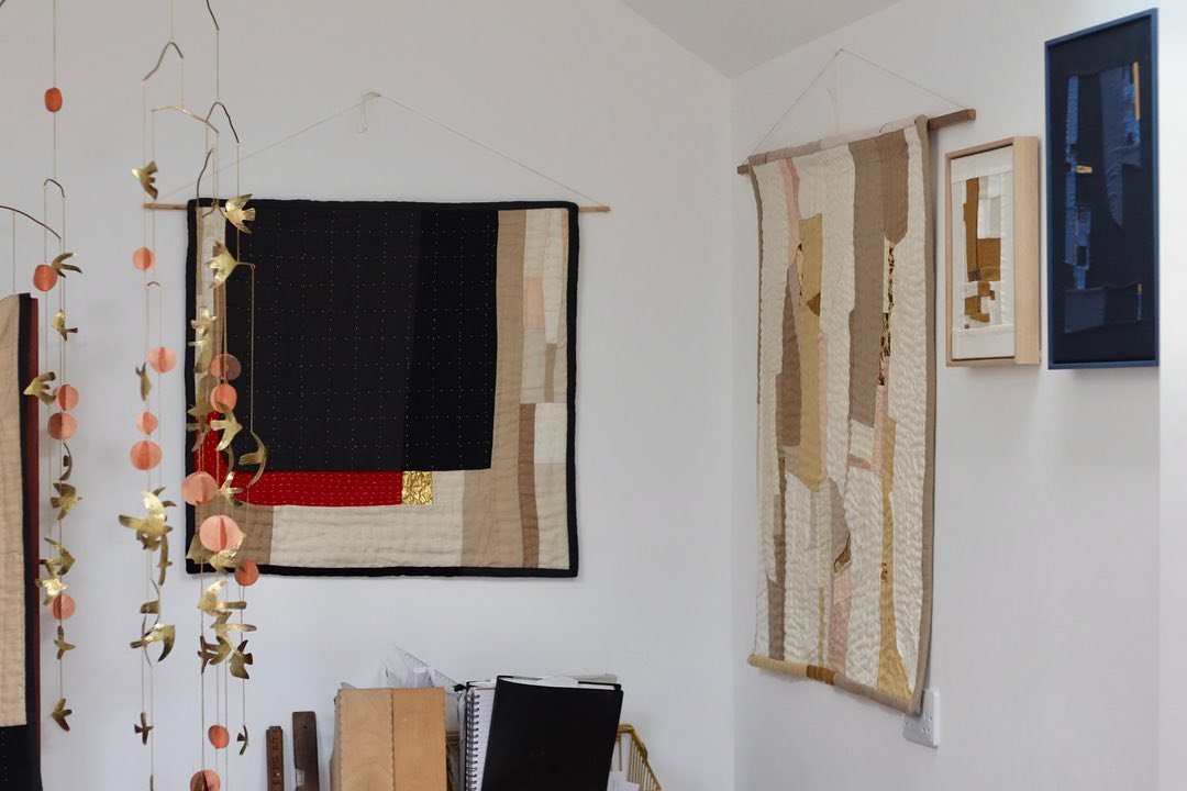 Studio is filling up. More finished textiles filling the walls and more to come in the making. I have some new mobiles in the making too and they&rsquo;ll be ready next week 

#commision #studio #handmade #heavininhere #home #interiordedign #modernin