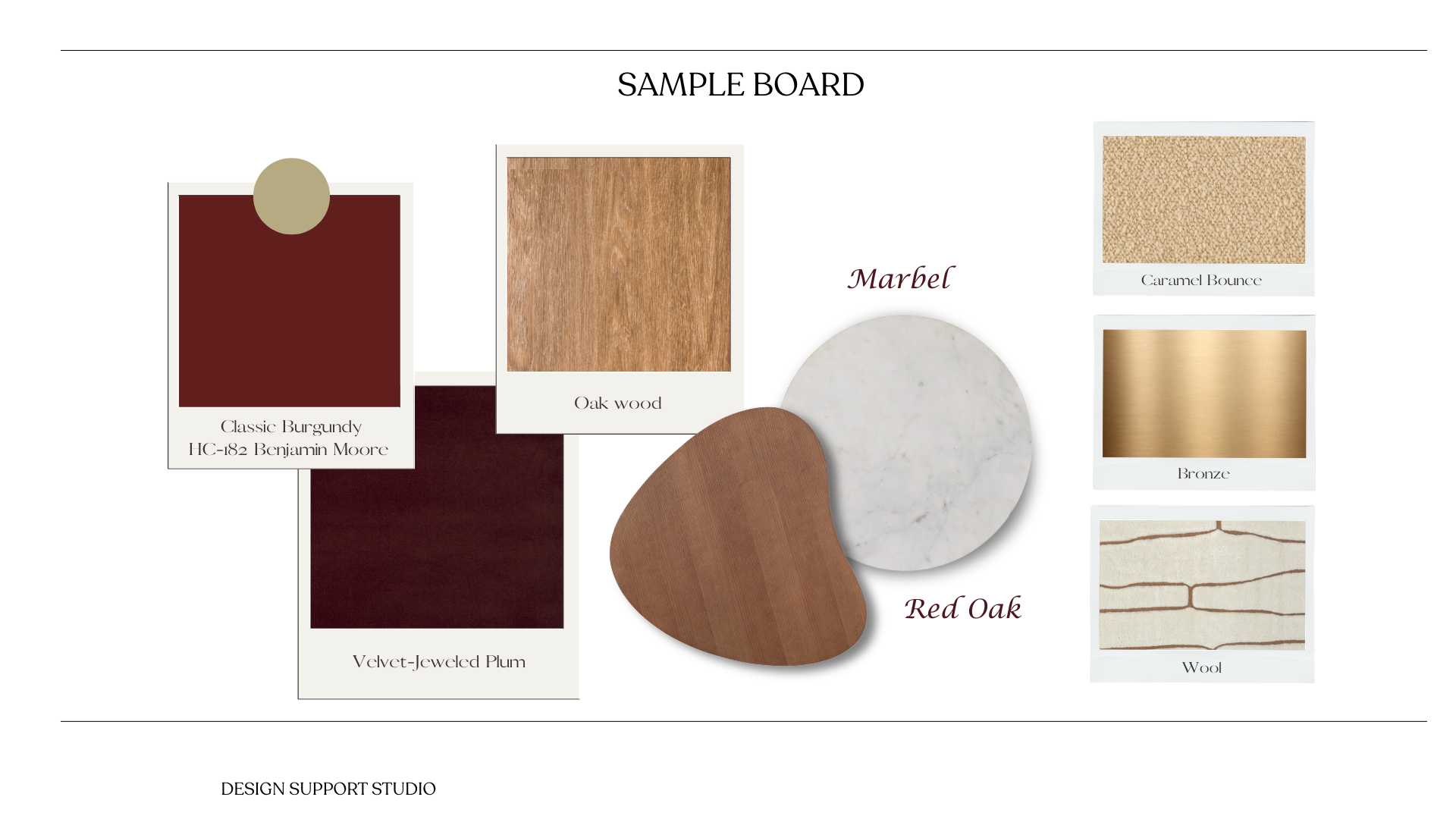 Conceptual design material and color board example
