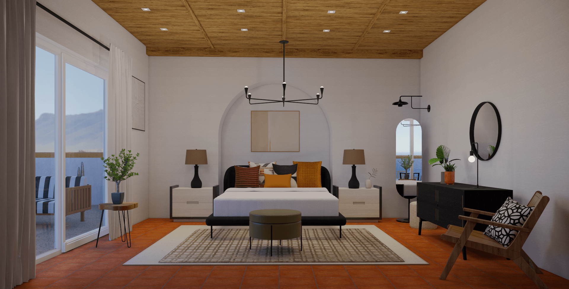Mediterranean Inspired Master Bedroom — wowedesign.com | Virtual ...