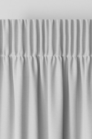 Pencil pleat curtain head 6inch pleat, hung with hooks or pole through heading tape
