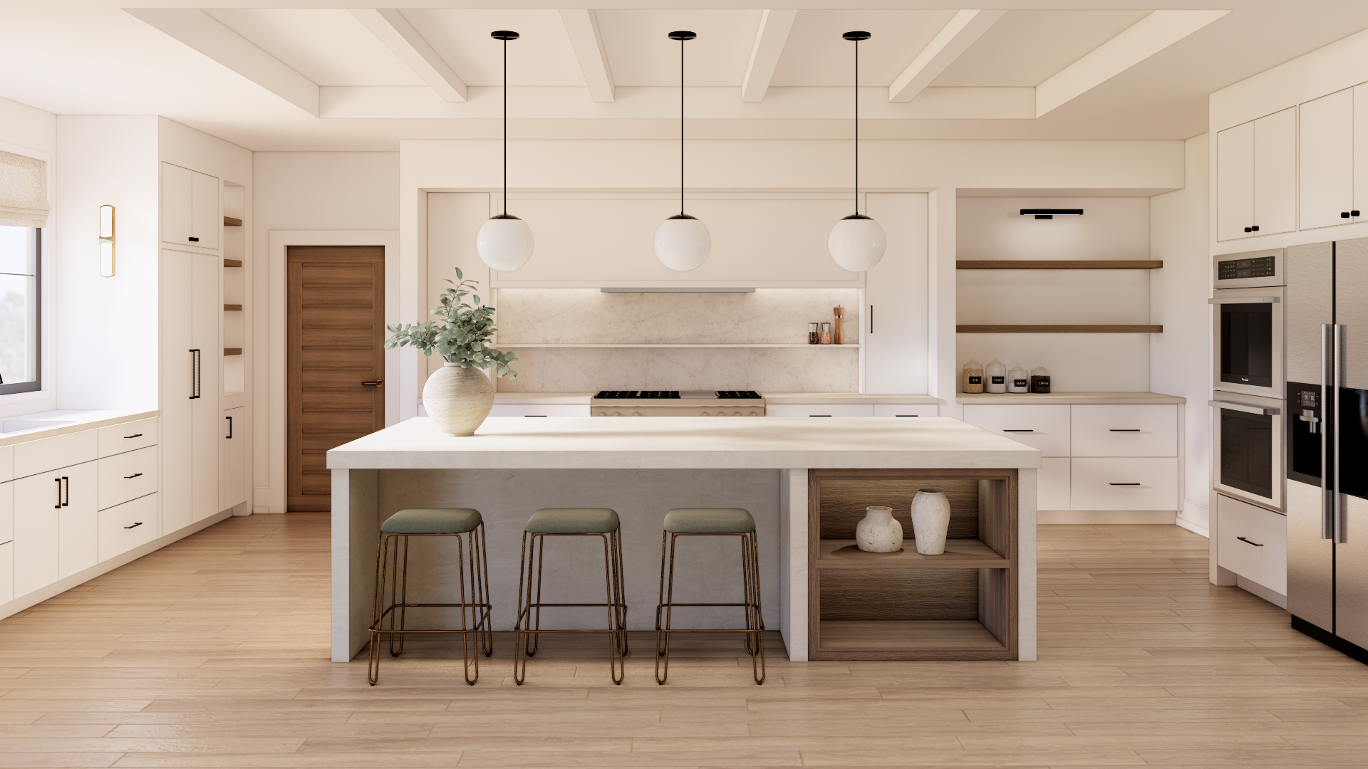 Photorealistic interior rendering example