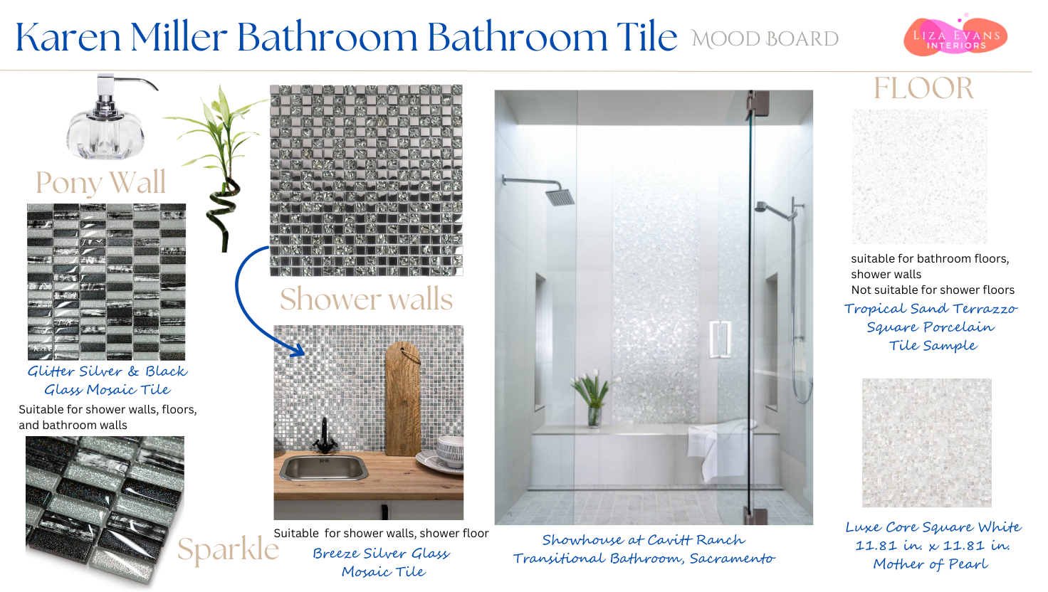 Karen Miller primary bathroom tile mood board