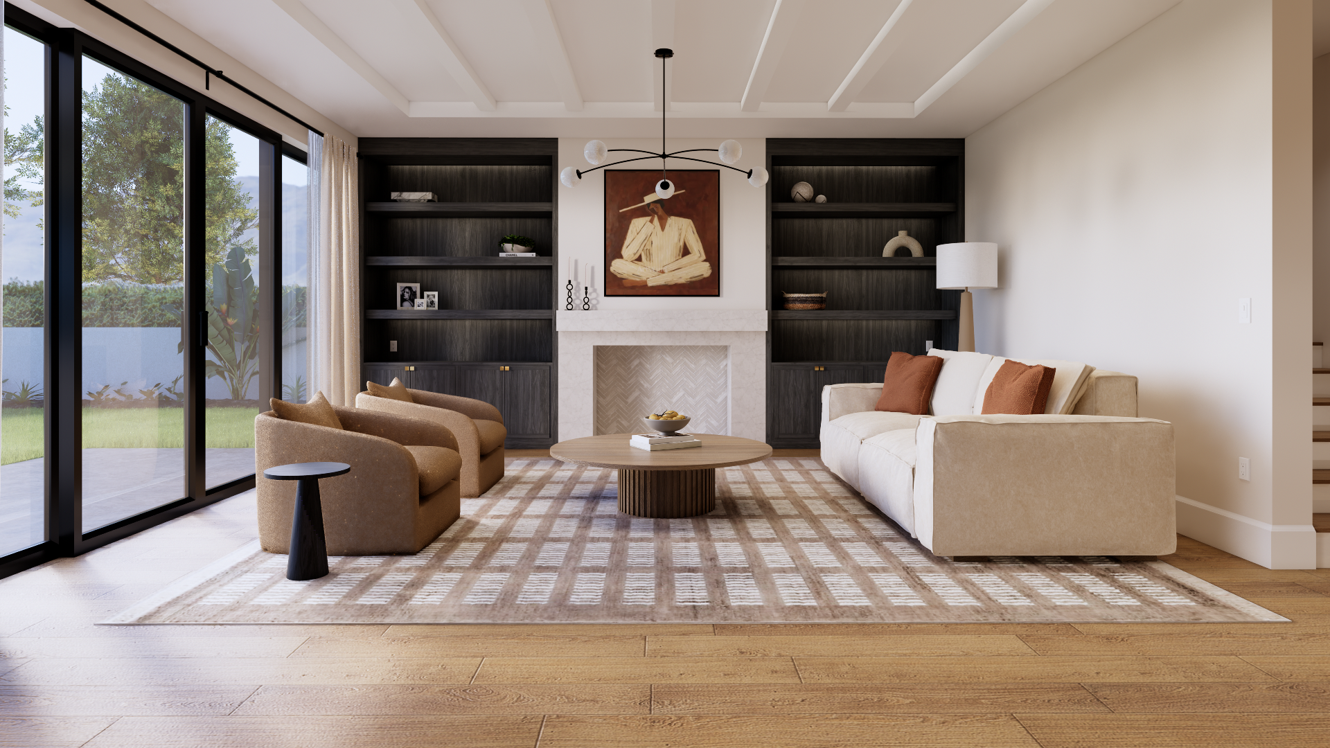 Photorealistic interior rendering example
