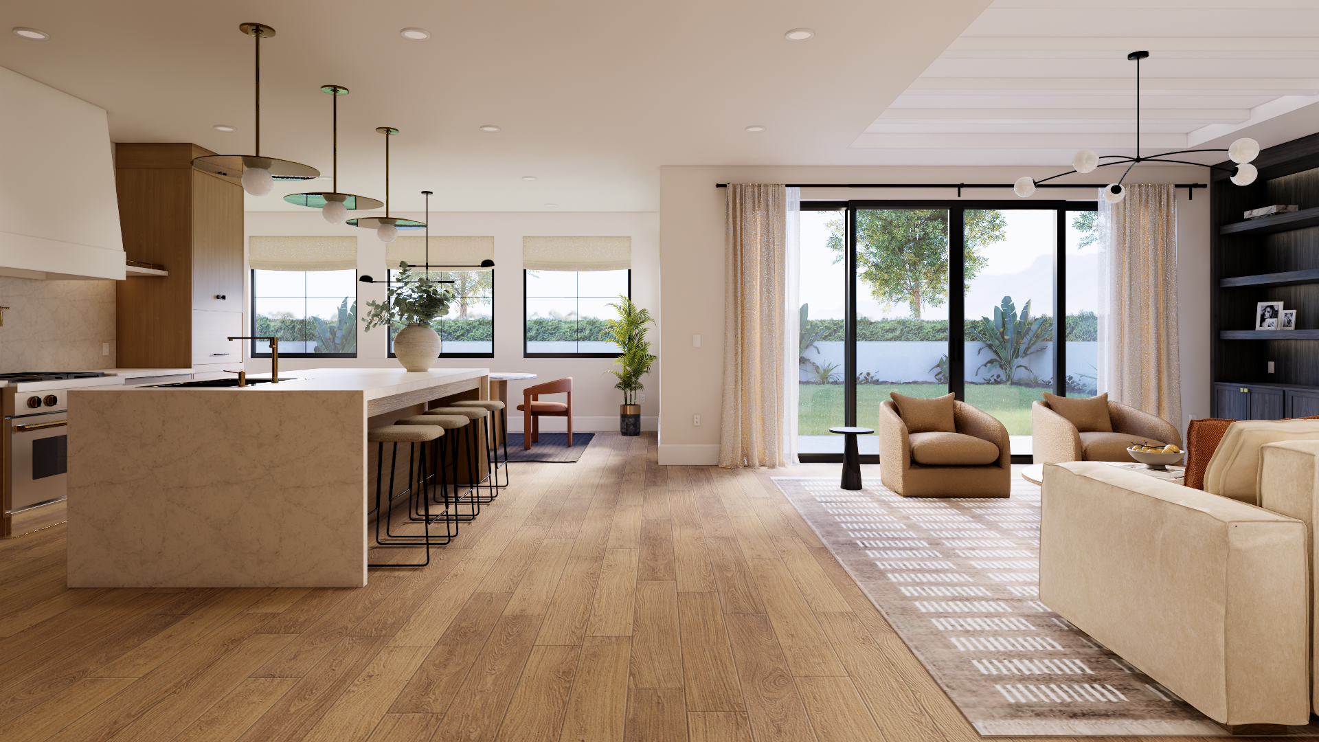 Photorealistic interior rendering example