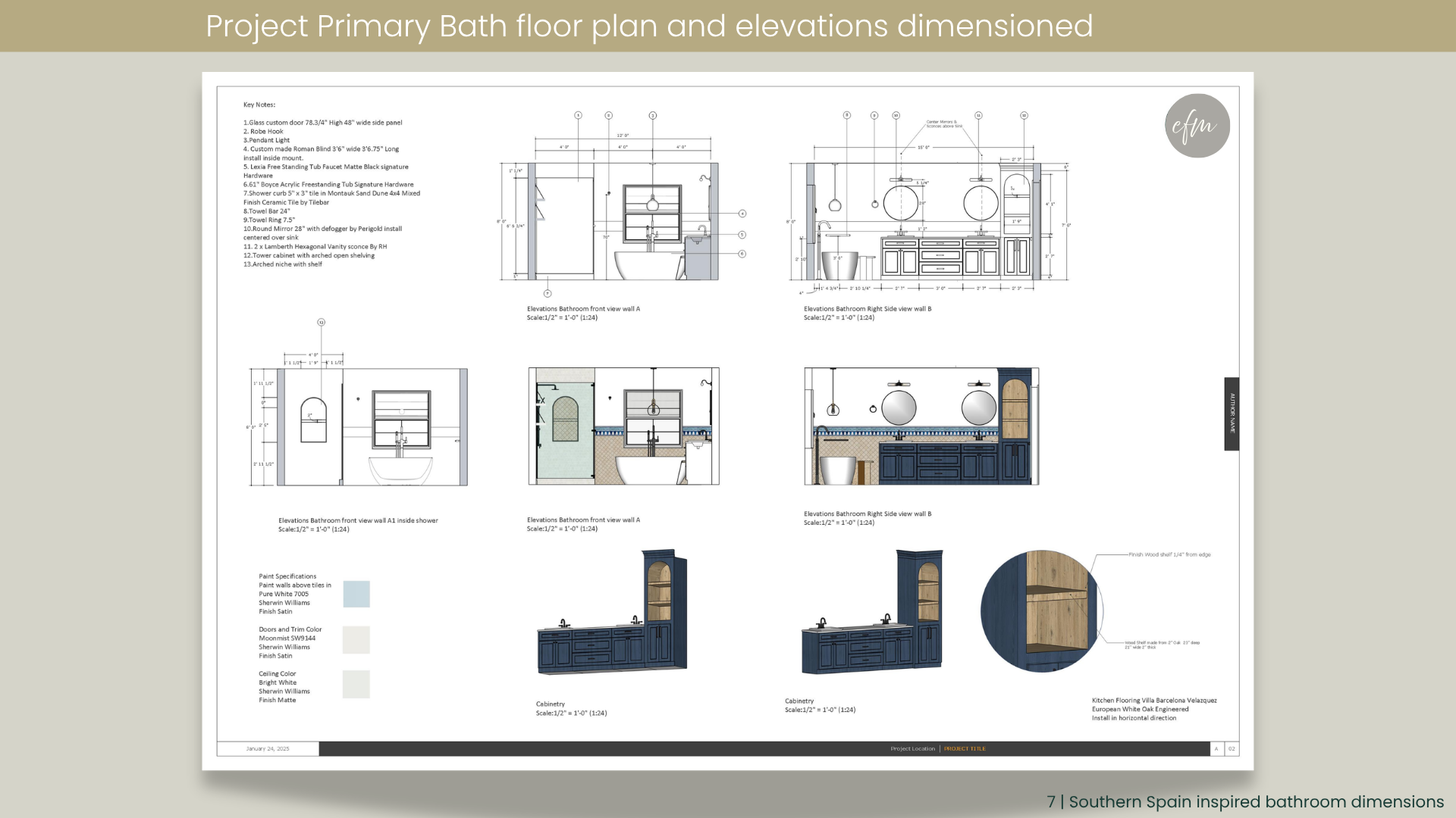 Primary Bathroom Technical Plans 