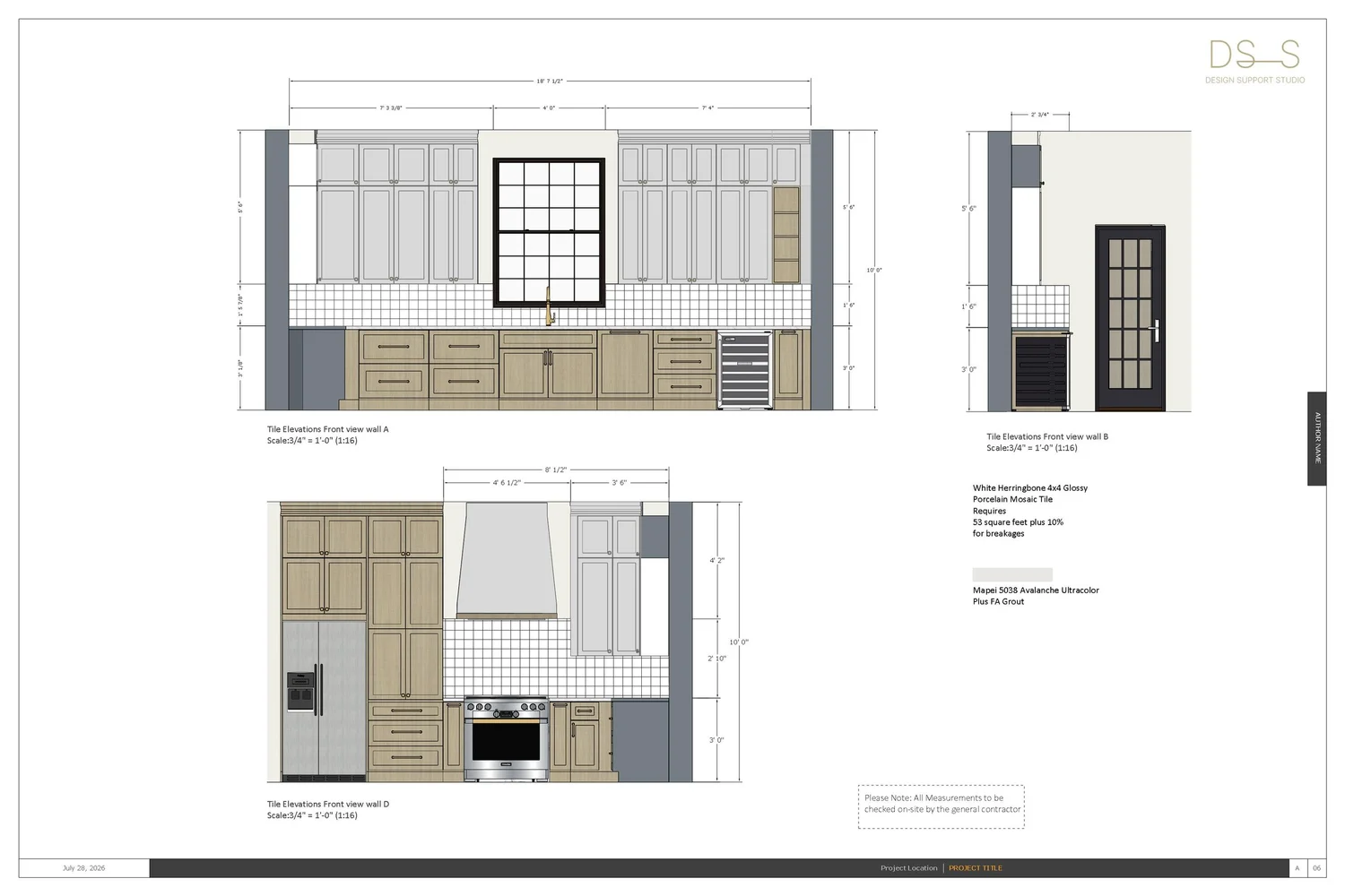Richmond Street kitchen tile elevation
