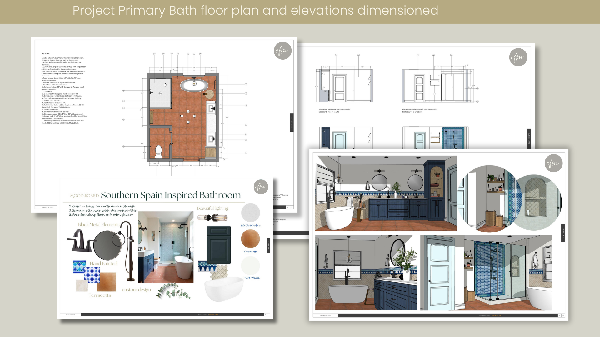 Primary Bathroom Technical Plans 