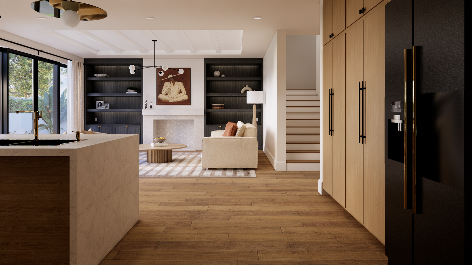Mason Residence kitchen and living room view